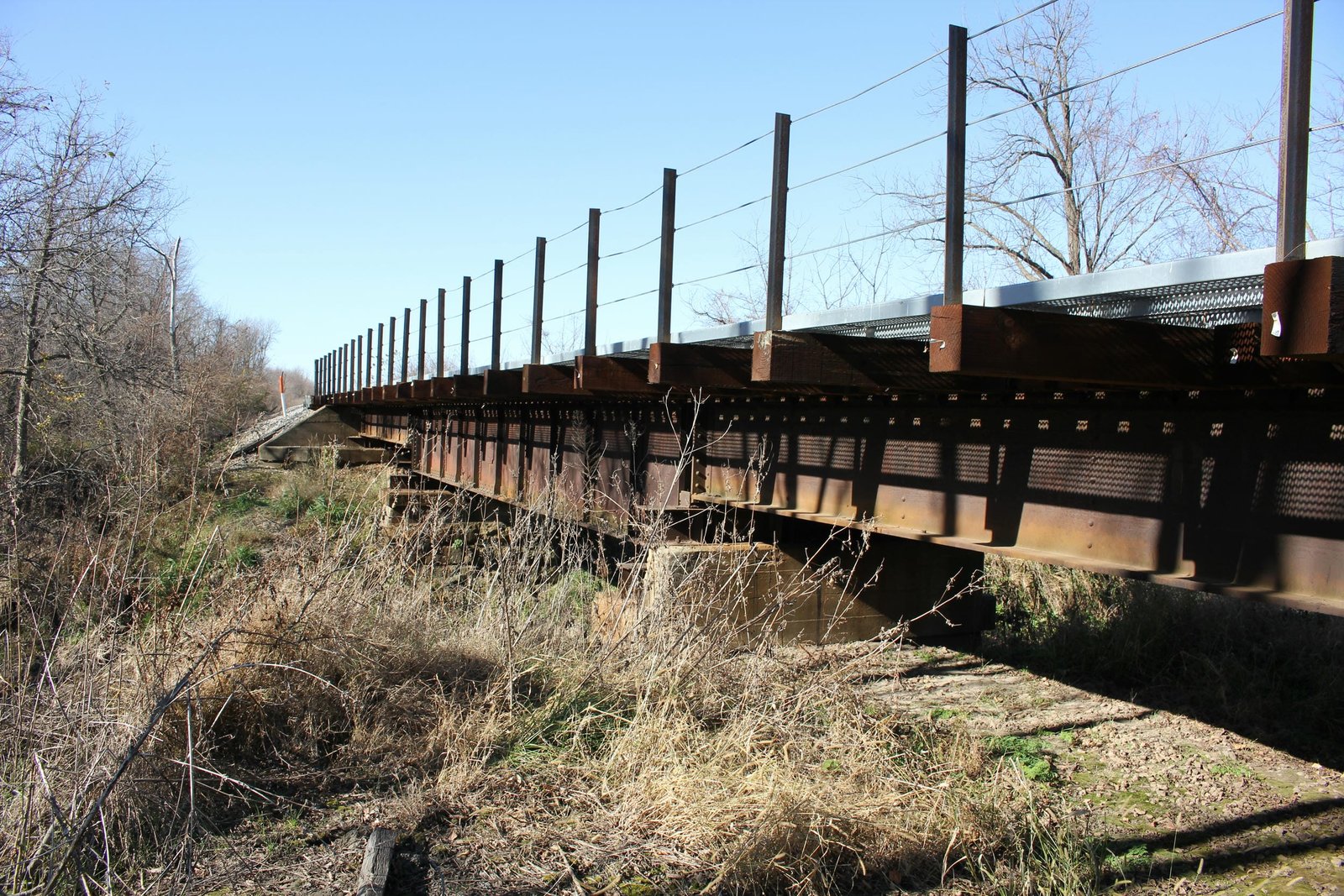 Looking west